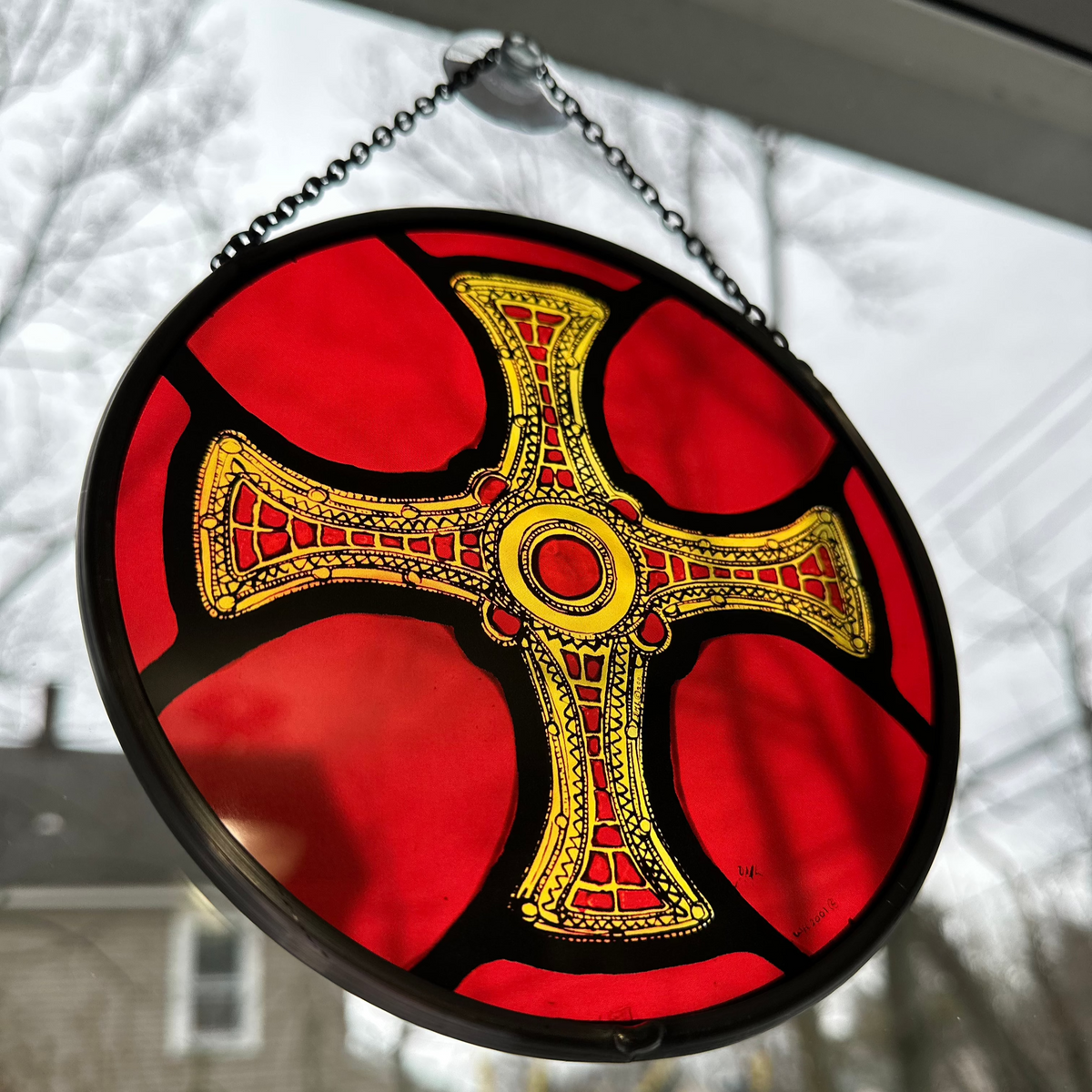 Saint Cuthbert's Cross Suncatcher | Gifts | Wiccan Center