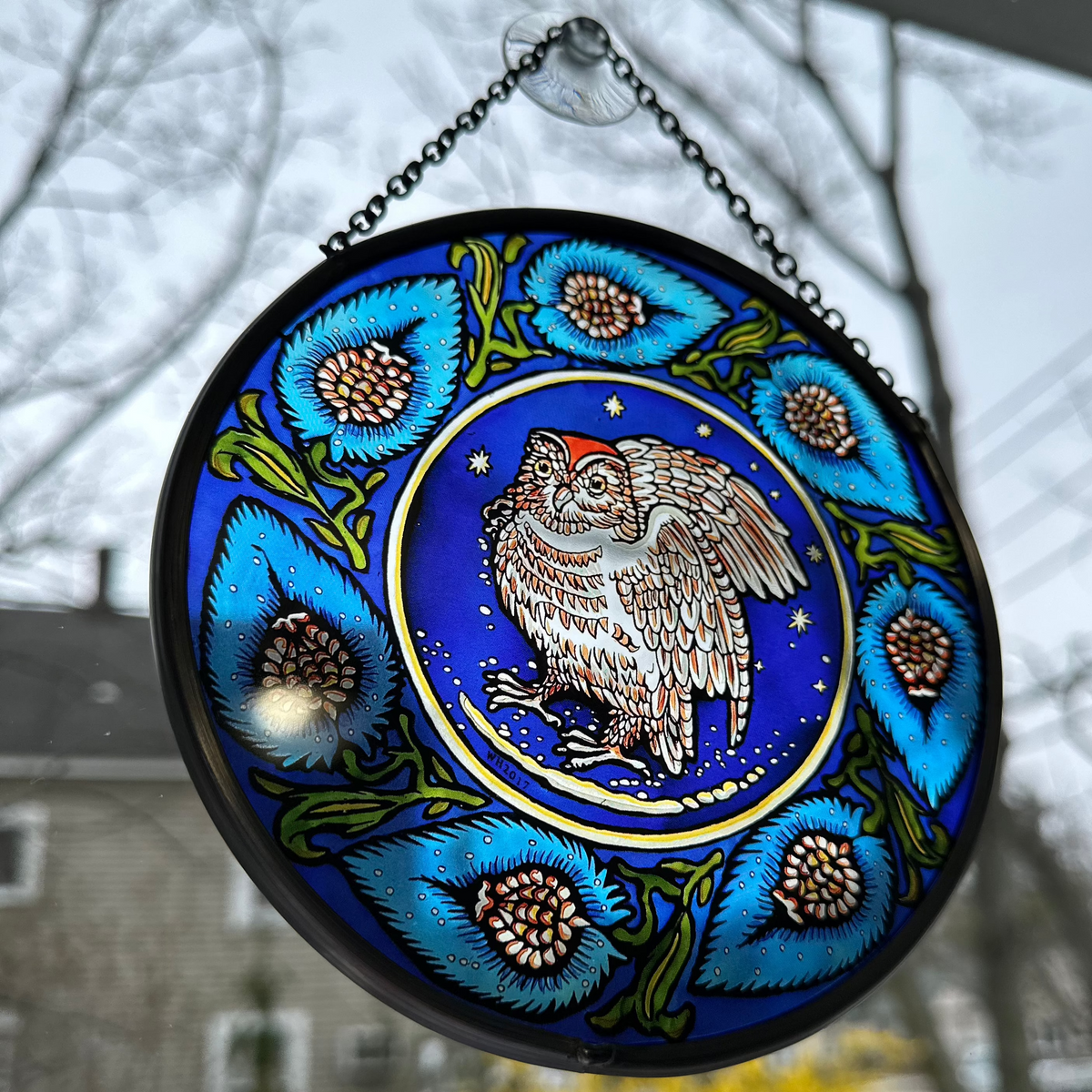 William De Morgan Owl Suncatcher | Gifts | Wiccan Center