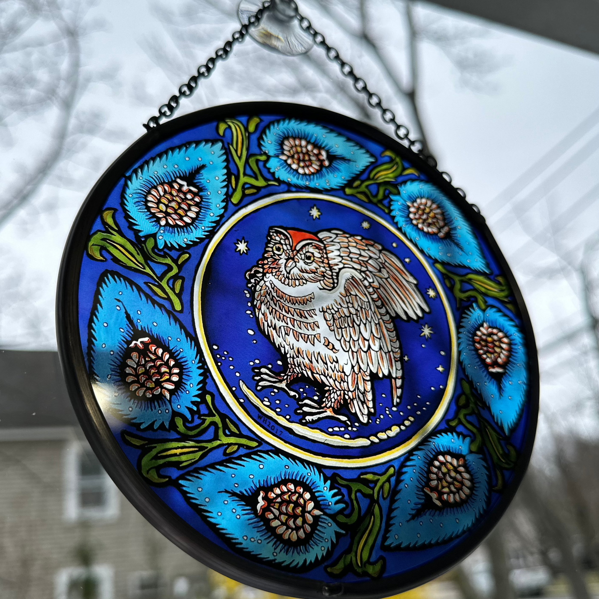William De Morgan Owl Suncatcher | Gifts | Wiccan Center