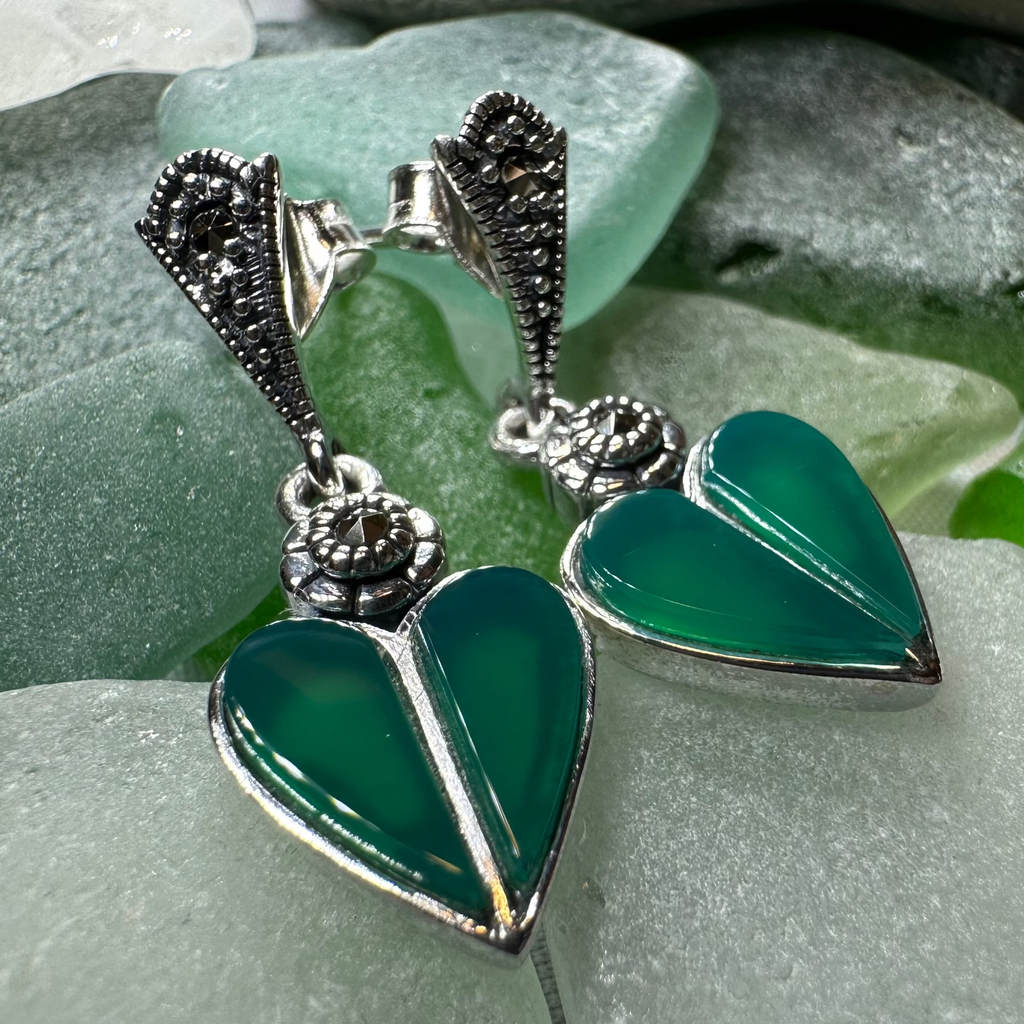 Aubrina Celtic Heart Earrings | Dangle Earrings | Wiccan Center