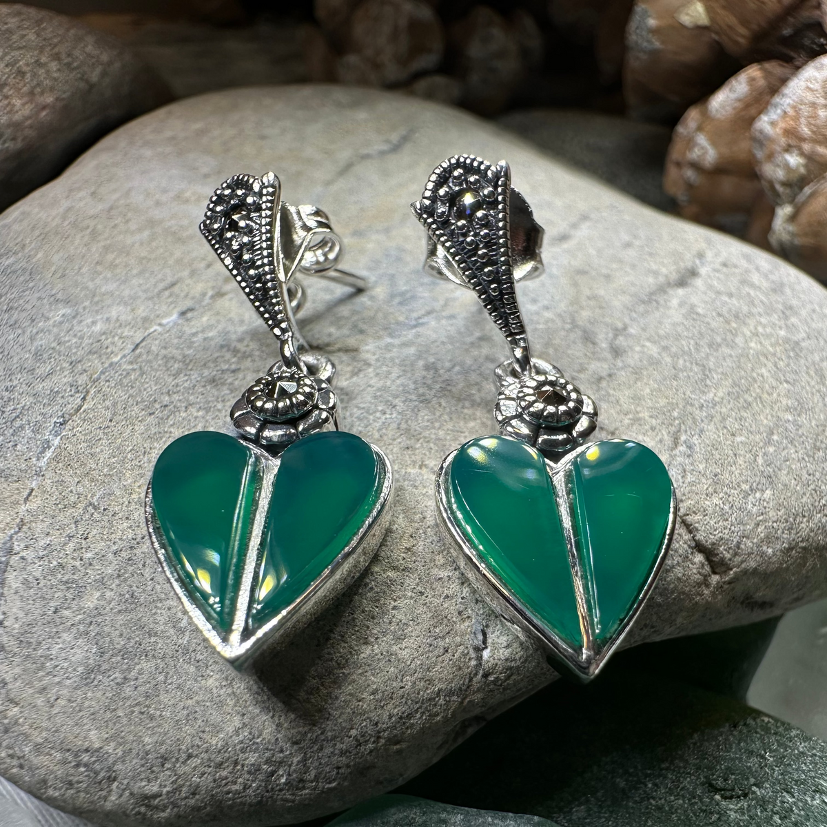 Aubrina Celtic Heart Earrings | Dangle Earrings | Wiccan Center