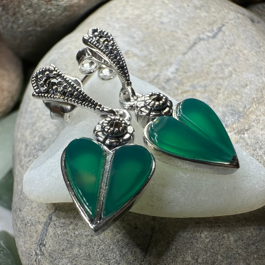 Aubrina Celtic Heart Earrings | Dangle Earrings | Wiccan Center