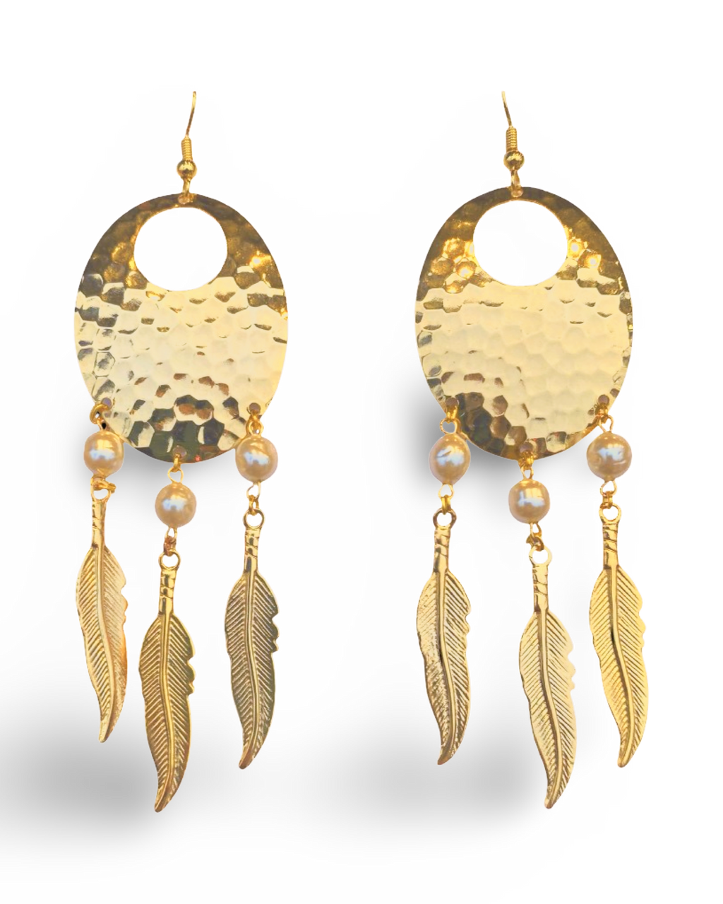 Pearl Dream Catcher Earrings | Earrings | Wiccan Center