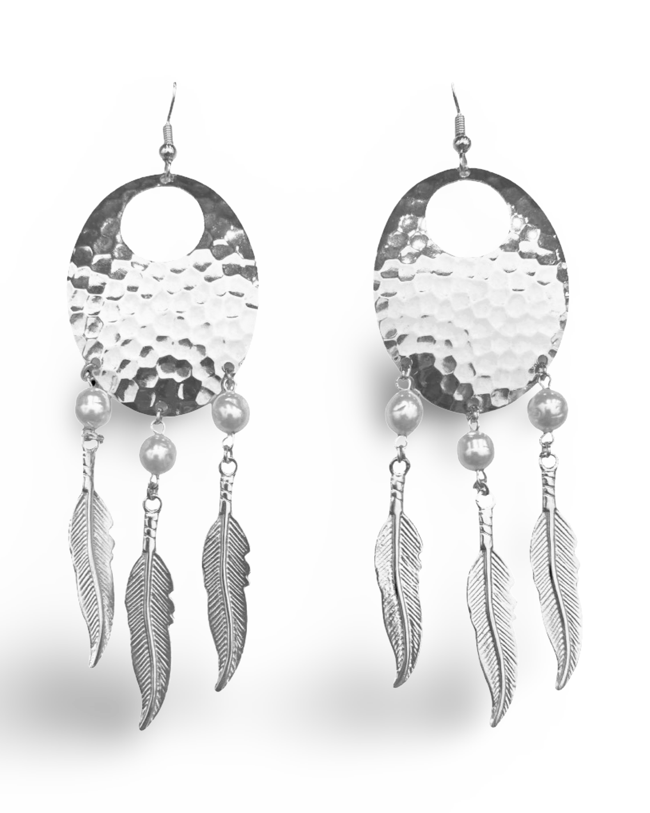 Pearl Dream Catcher Earrings | Earrings | Wiccan Center