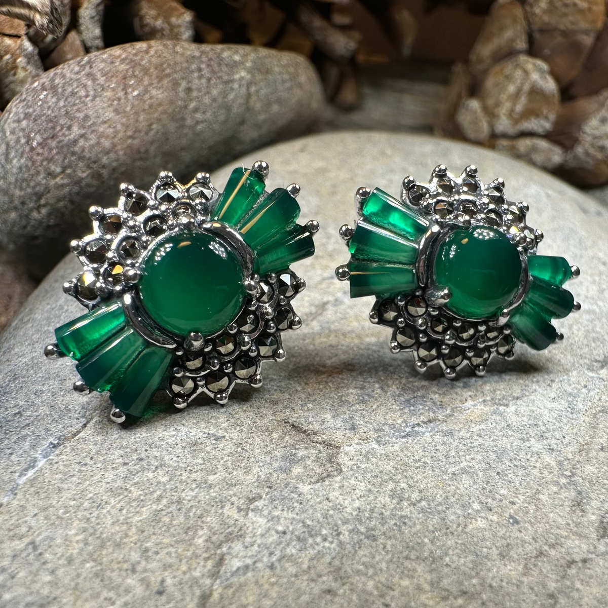Celtic Bloom Marcasite Earrings