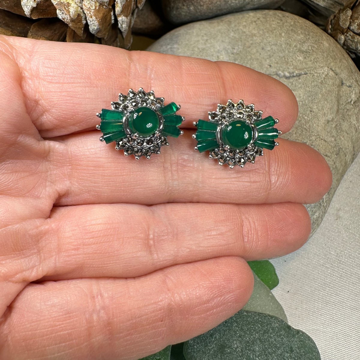 Celtic Bloom Marcasite Earrings