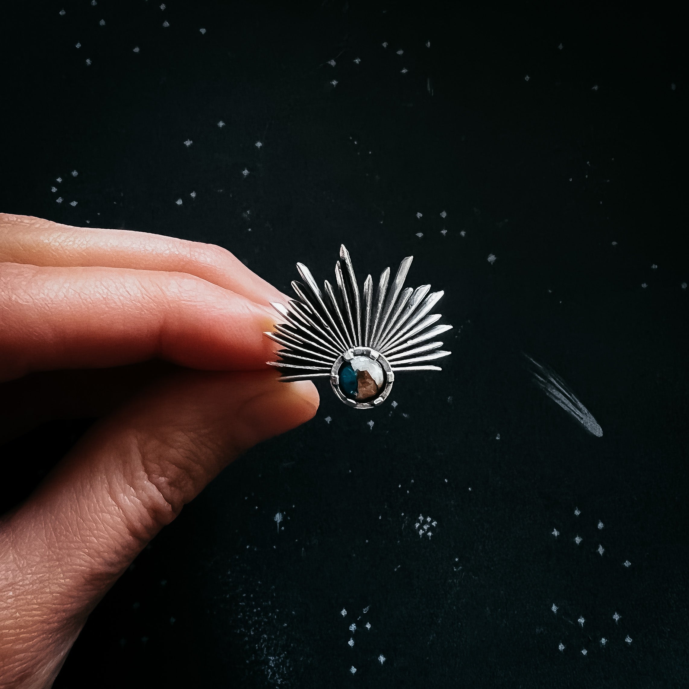 Sun Goddess Ring with Copper Oyster Turquoise | Ring | Wiccan Center
