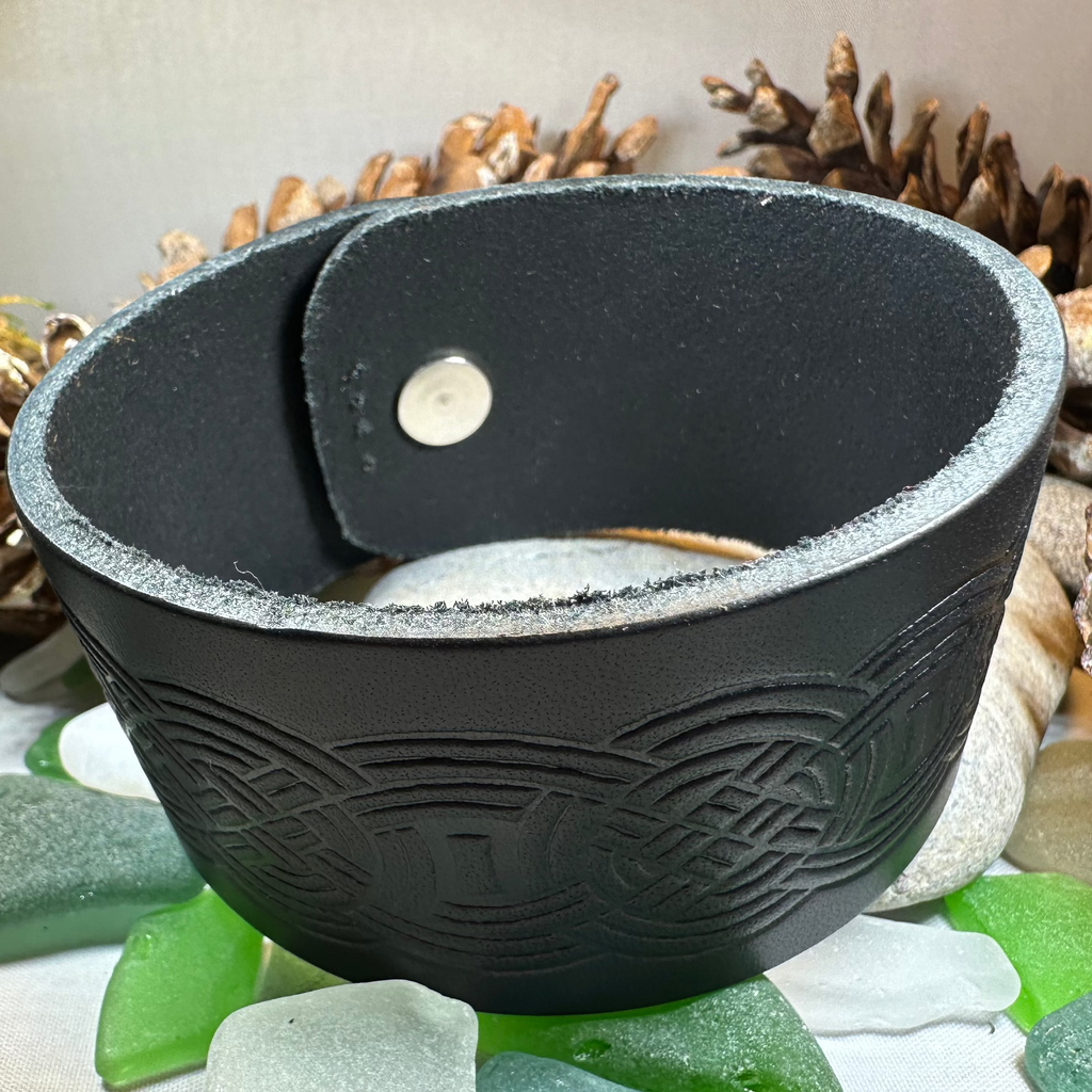 Celtic Warrior Leather Cuff Bracelet | Bracelet | Wiccan Center