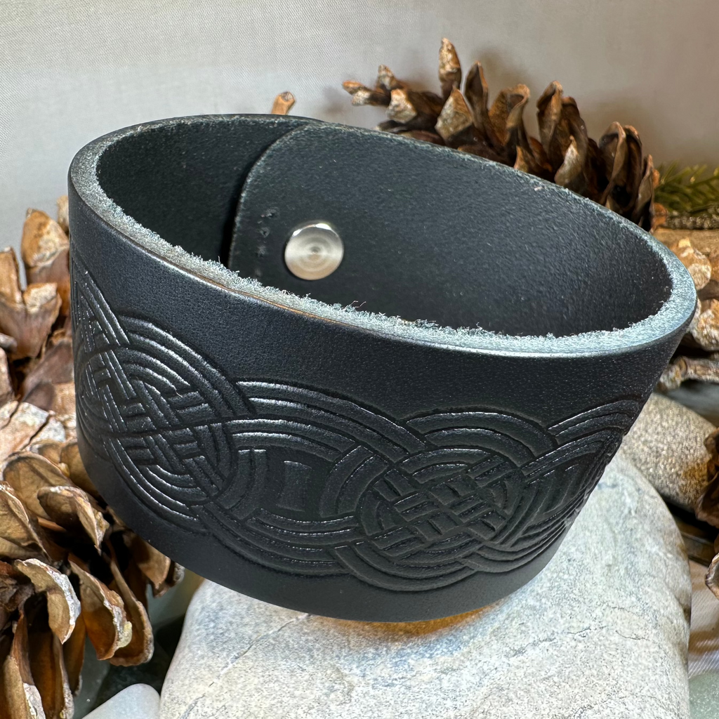 Celtic Warrior Leather Cuff Bracelet | Bracelet | Wiccan Center