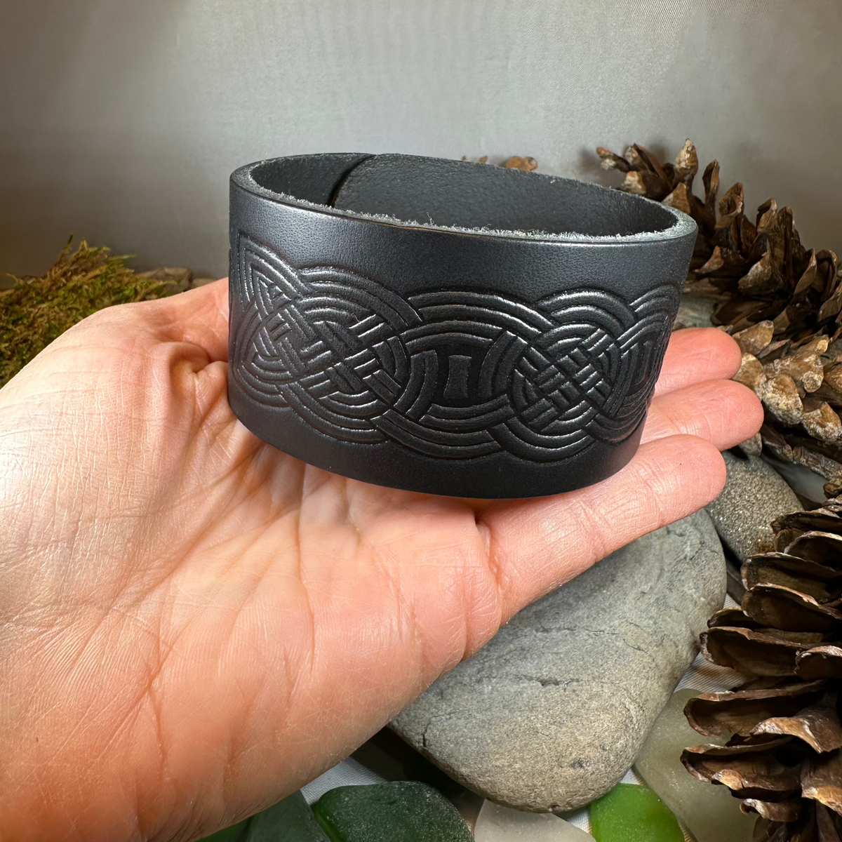 Celtic Warrior Leather Cuff Bracelet | Bracelet | Wiccan Center