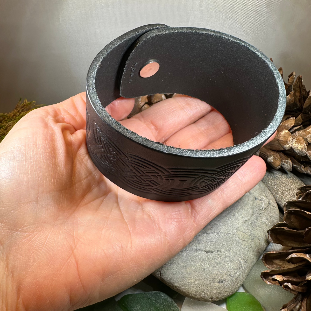 Celtic Warrior Leather Cuff Bracelet | Bracelet | Wiccan Center