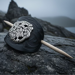 Celtic Shieldmaiden Leather Hair Slide for Women | Hair Slide | Wiccan Center