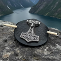 Thor's Hammer Leather Hair Slide for Women | Hair Slide | Wiccan Center