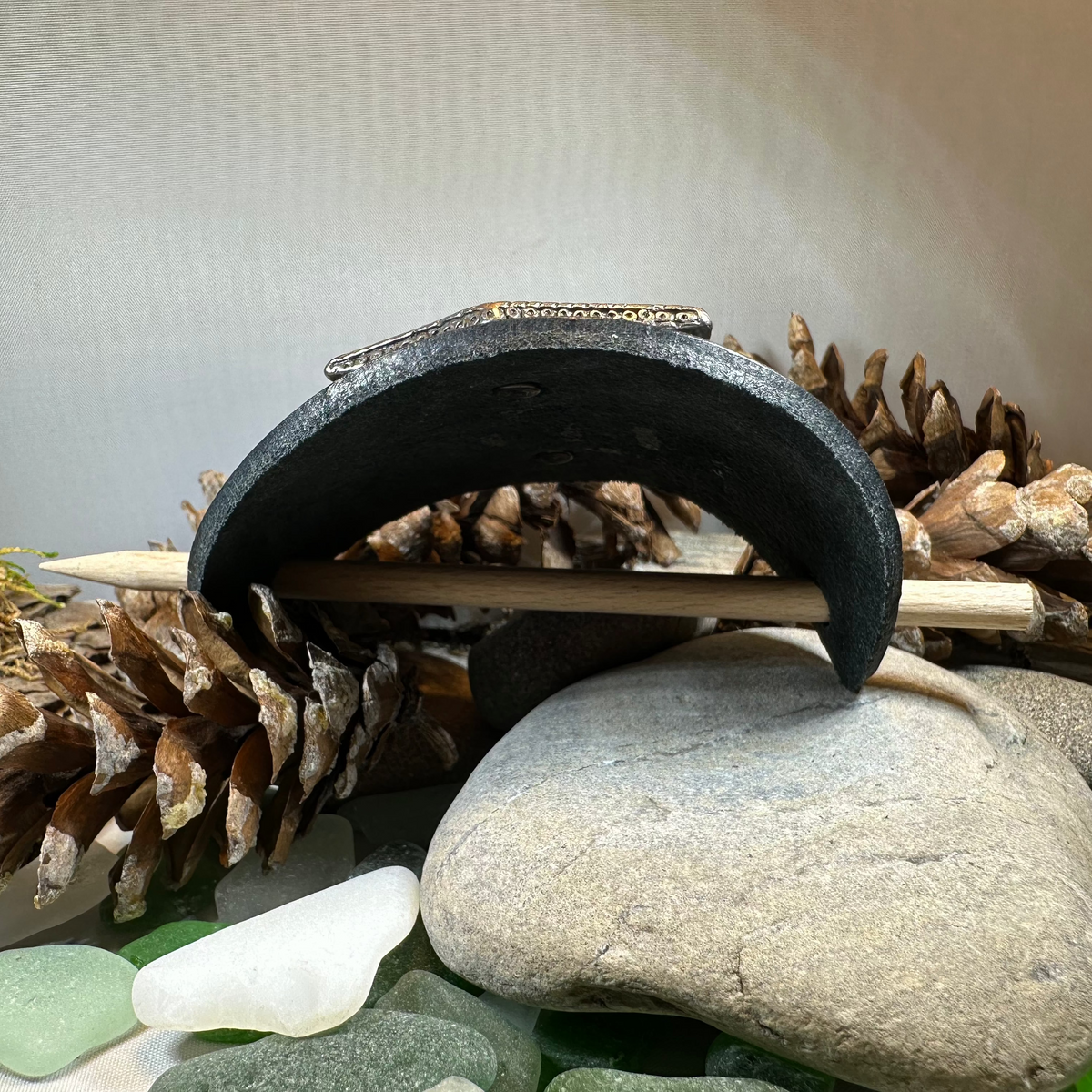 Thor's Hammer Leather Hair Slide for Women | Hair Slide | Wiccan Center