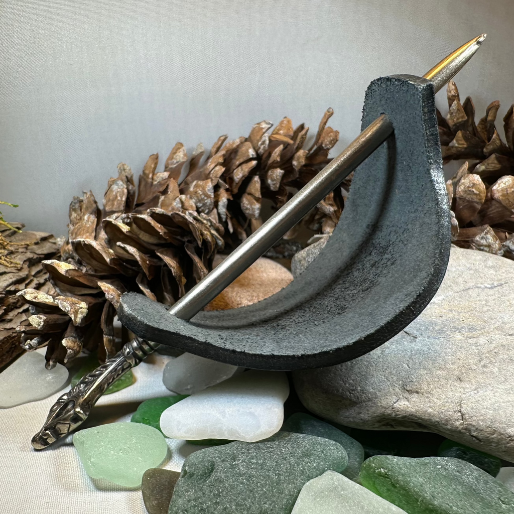 Celtic Dragon Leather Hair Slide for Women | Hair Slide | Wiccan Center