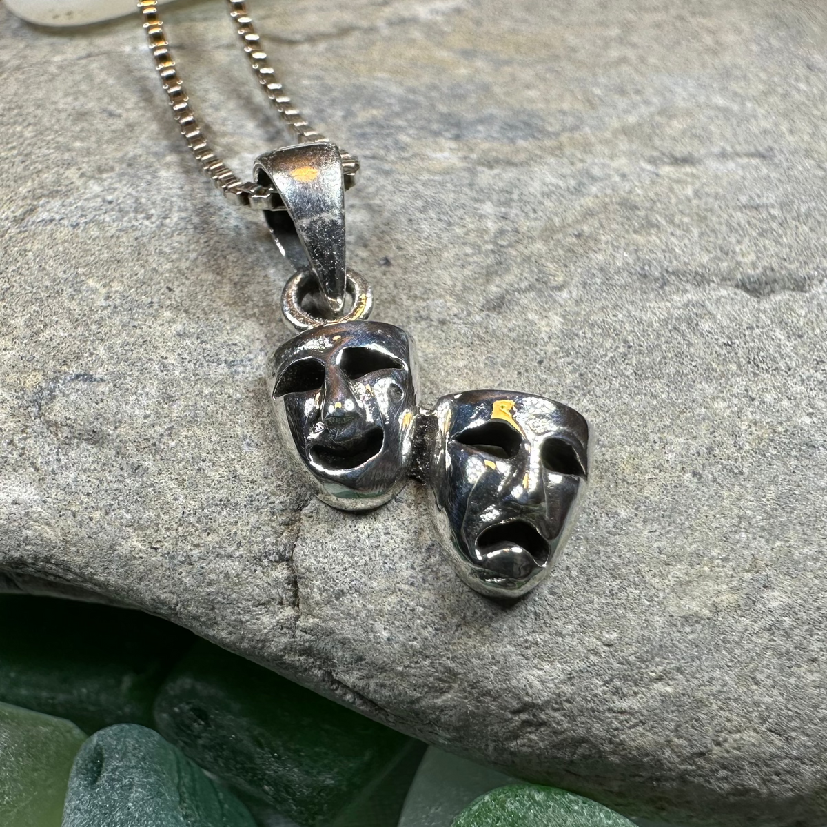 Theater Mask Necklace | Pendant | Wiccan Center