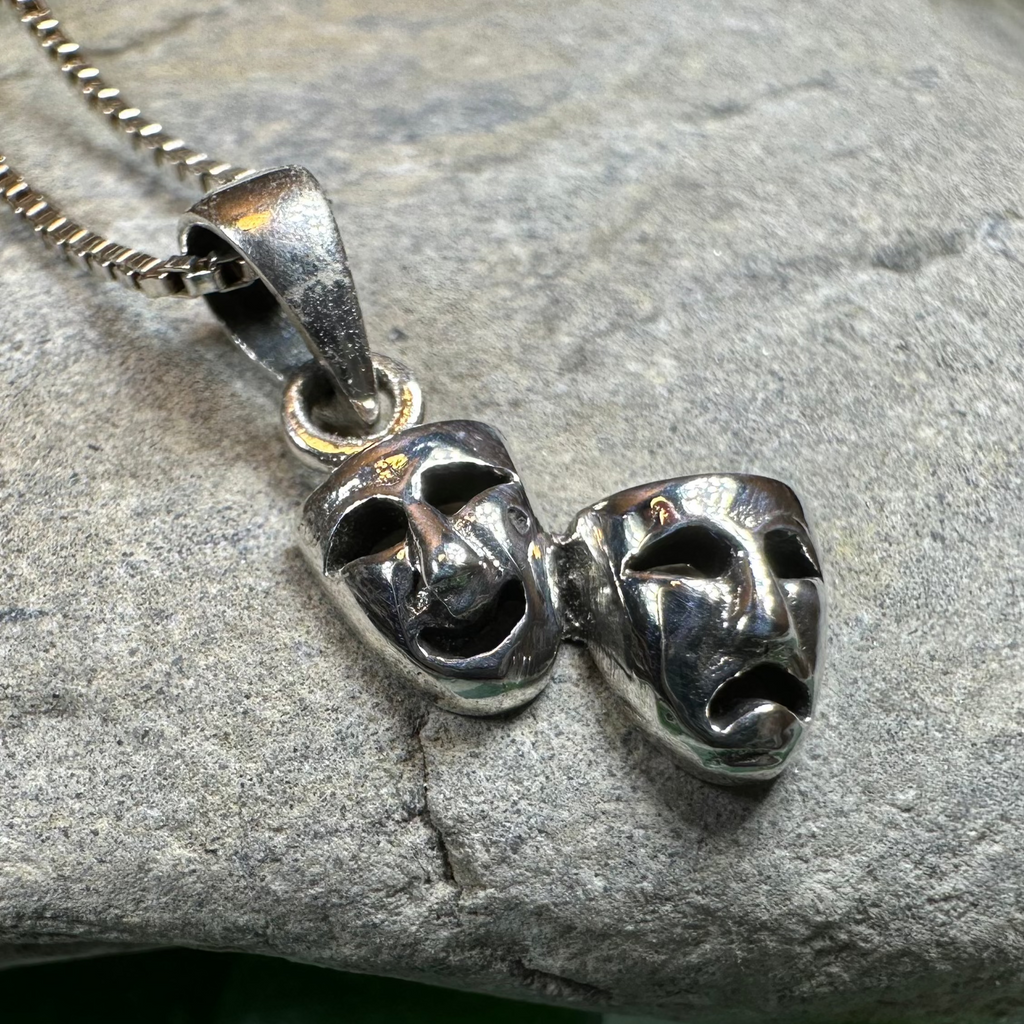 Theater Mask Necklace | Pendant | Wiccan Center