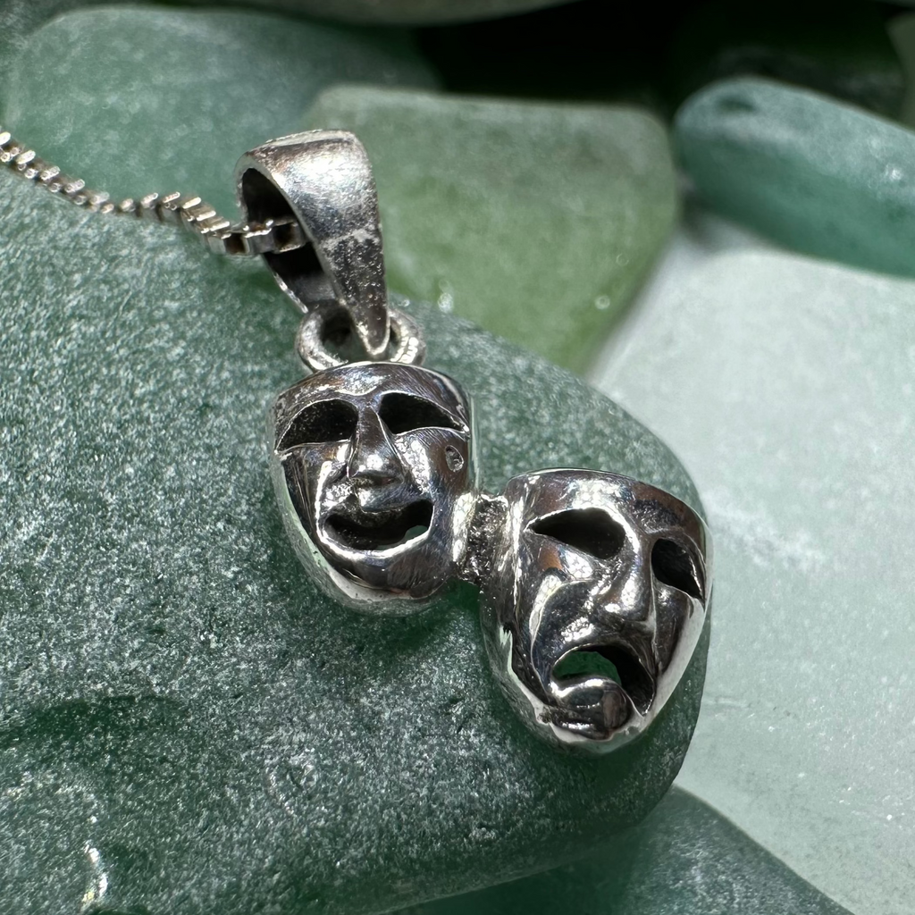 Theater Mask Necklace | Pendant | Wiccan Center