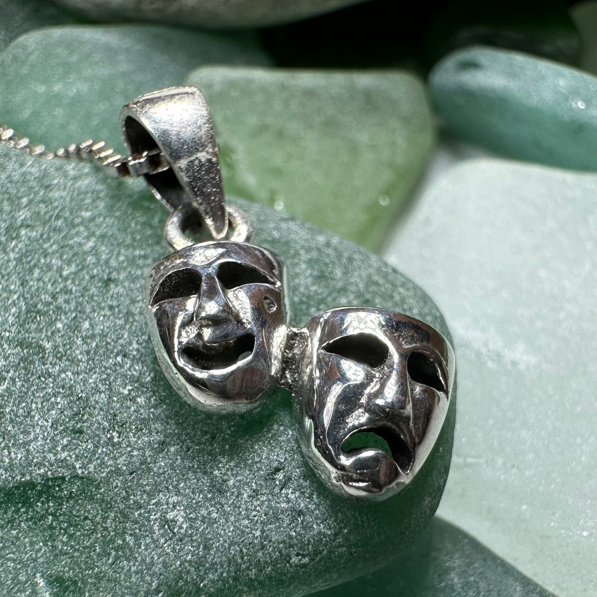 Theater Mask Necklace | Pendant | Wiccan Center