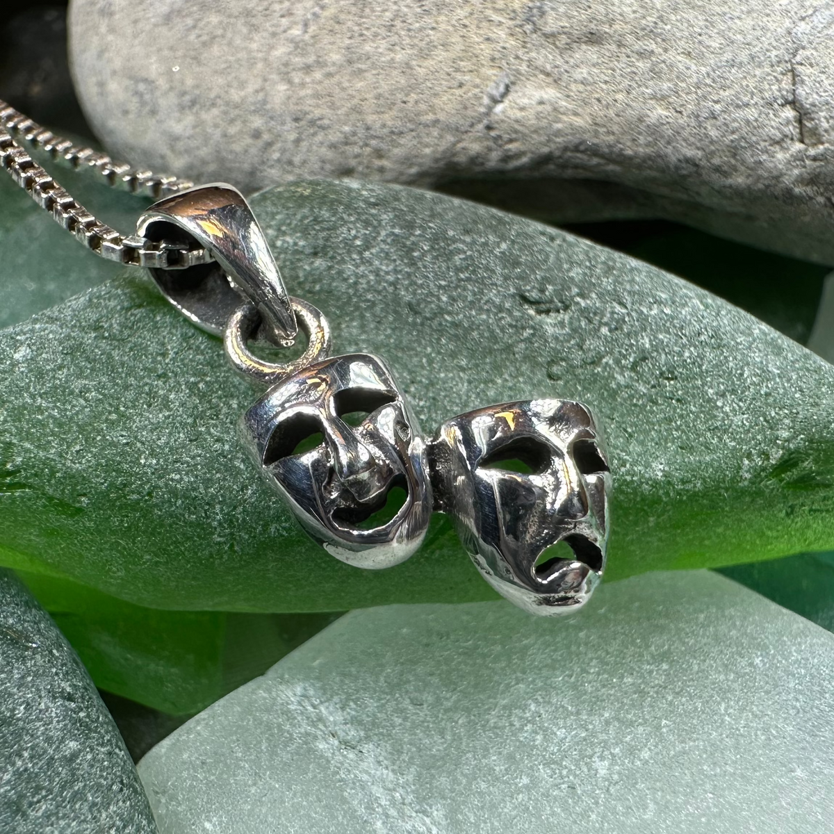 Theater Mask Necklace | Pendant | Wiccan Center