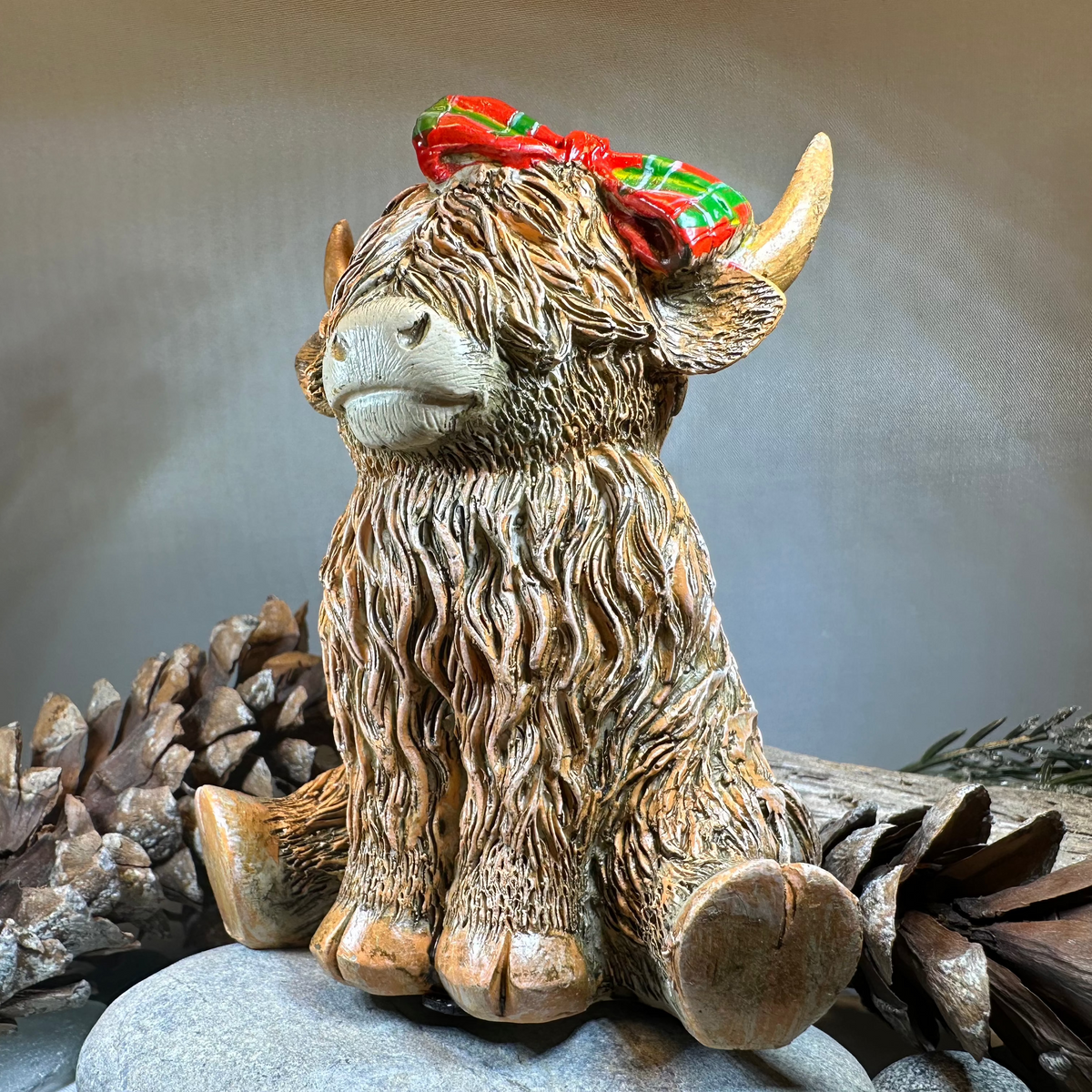 Tartan Princess Scottish Highland Cow Figurine | Gifts | Wiccan Center