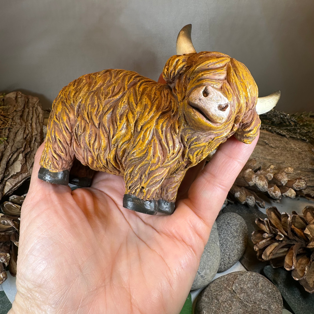 Chubby Highland Cow Figurine | Gifts | Wiccan Center