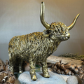 Large Golden Highland Cow Figurine | Gifts | Wiccan Center
