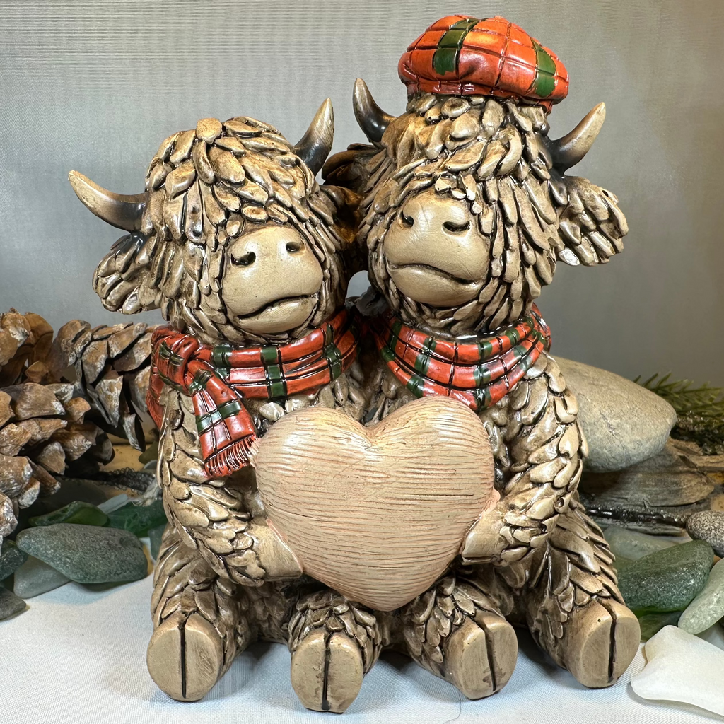 Tartan Lovers Highland Cow Figurine | Gifts | Wiccan Center