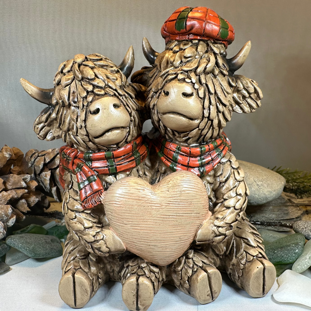 Tartan Lovers Highland Cow Figurine | Gifts | Wiccan Center