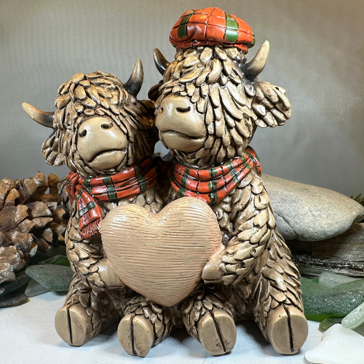 Tartan Lovers Highland Cow Figurine | Gifts | Wiccan Center