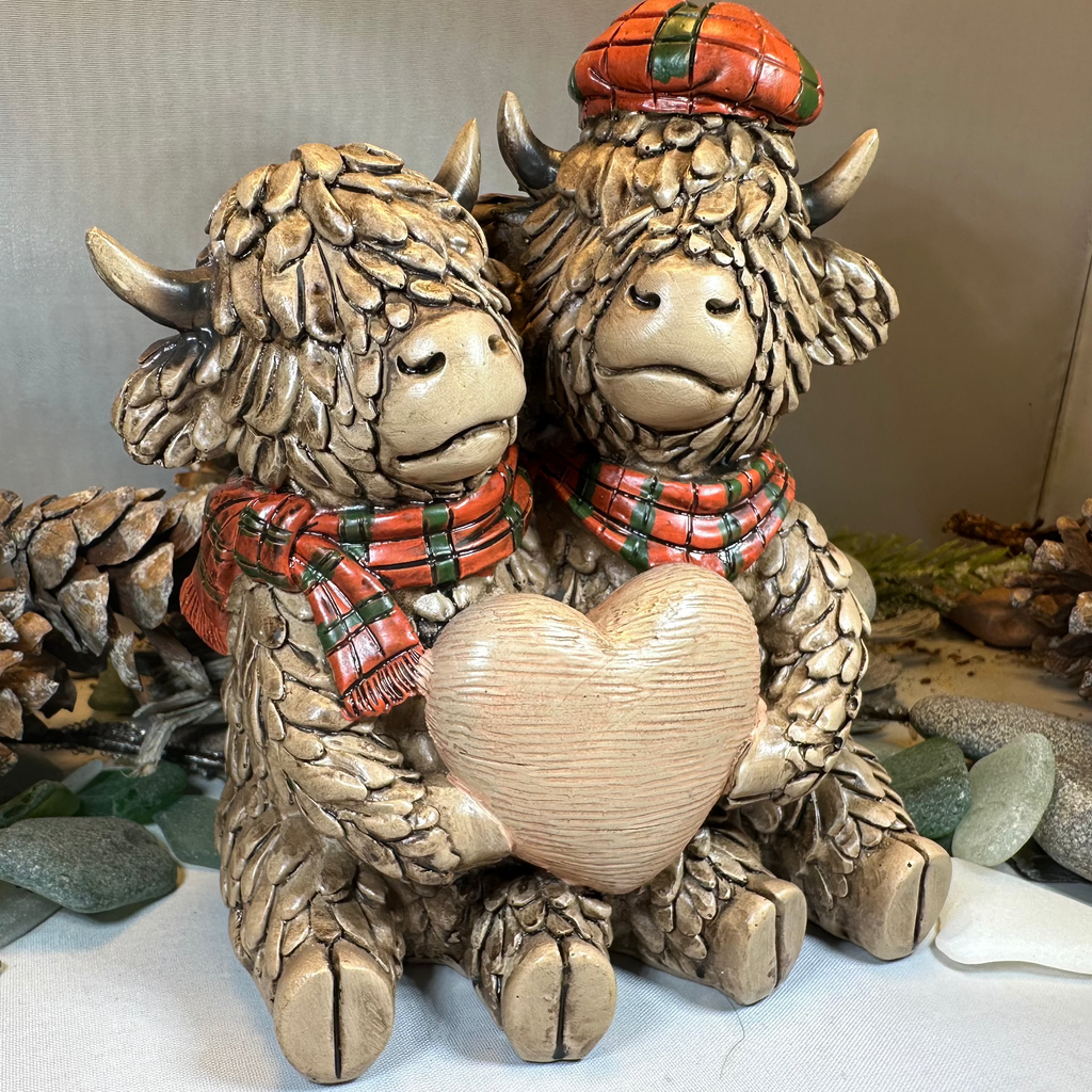 Tartan Lovers Highland Cow Figurine | Gifts | Wiccan Center
