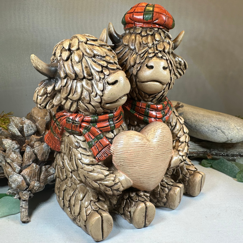 Tartan Lovers Highland Cow Figurine | Gifts | Wiccan Center