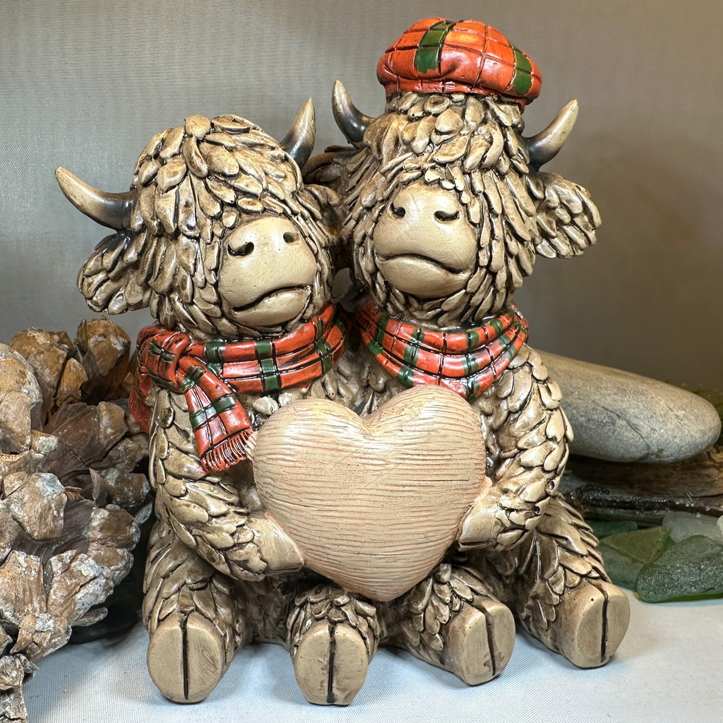 Tartan Lovers Highland Cow Figurine | Gifts | Wiccan Center