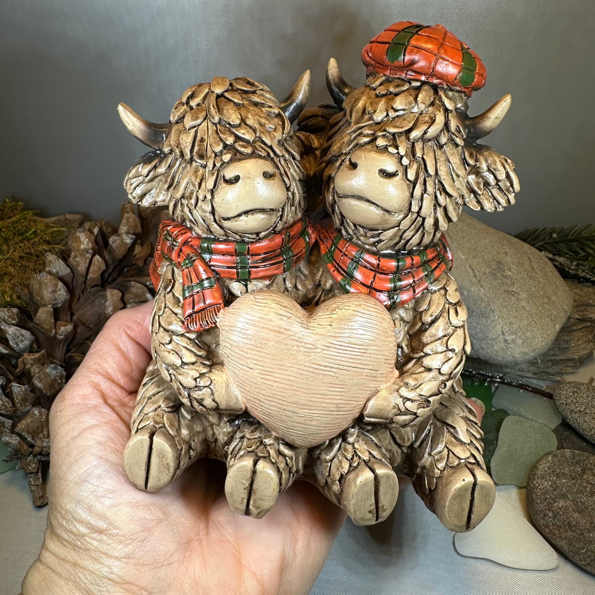 Tartan Lovers Highland Cow Figurine | Gifts | Wiccan Center