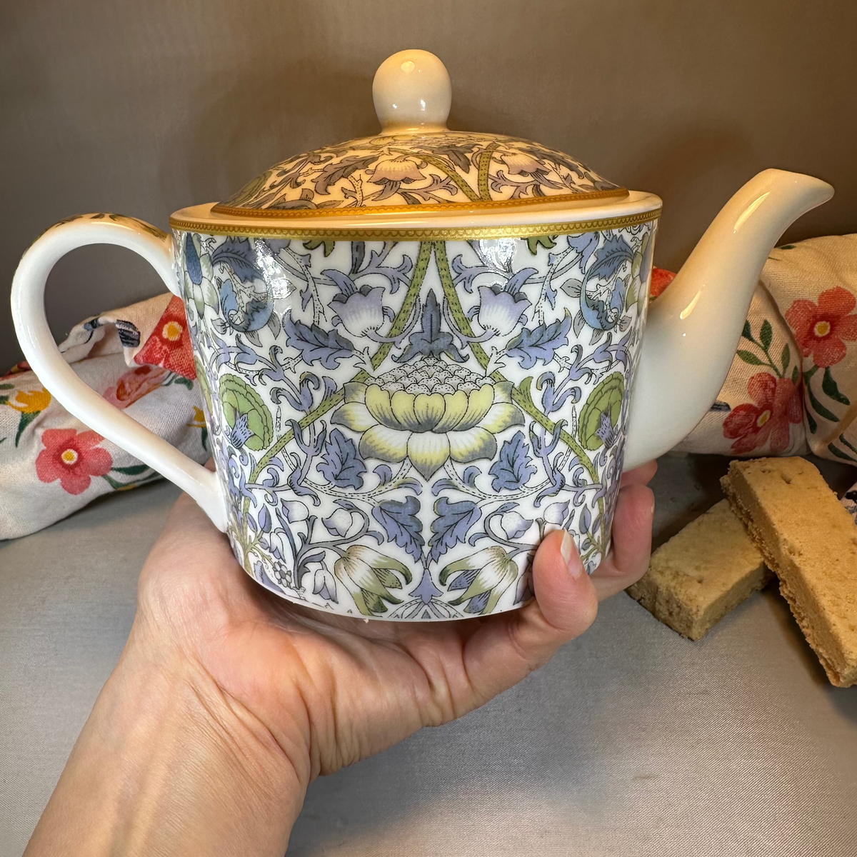 William Morris Lodden Fine China Teapot | Gifts | Wiccan Center