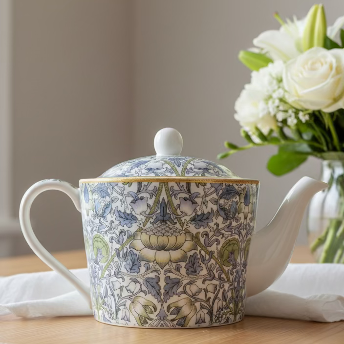 William Morris Lodden Fine China Teapot | Gifts | Wiccan Center