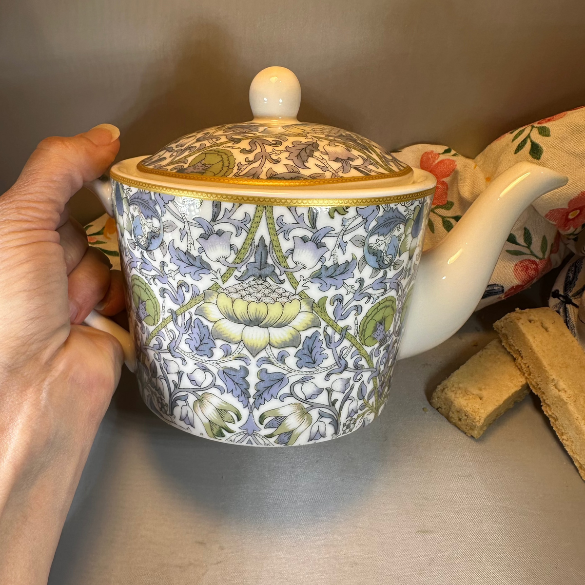 William Morris Lodden Fine China Teapot | Gifts | Wiccan Center