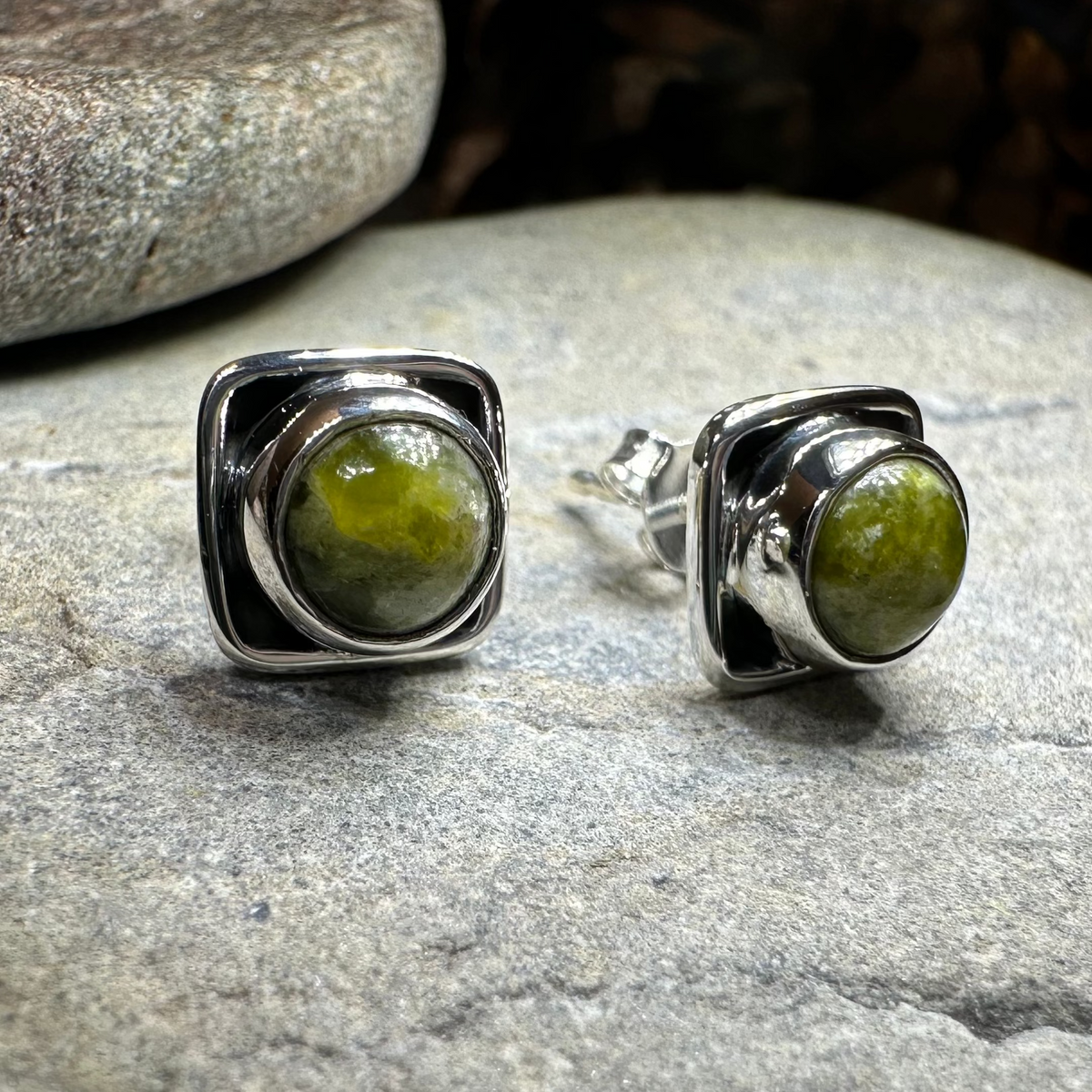 Connemara Marble Irish Valley Post Earrings | Post Earrings | Wiccan Center