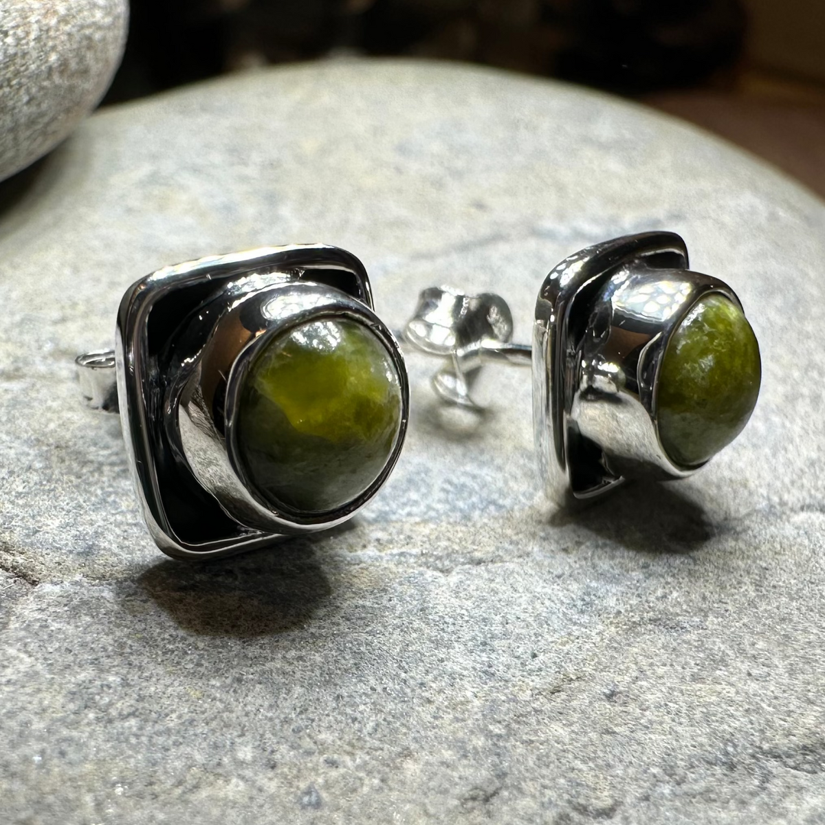 Connemara Marble Irish Valley Post Earrings | Post Earrings | Wiccan Center