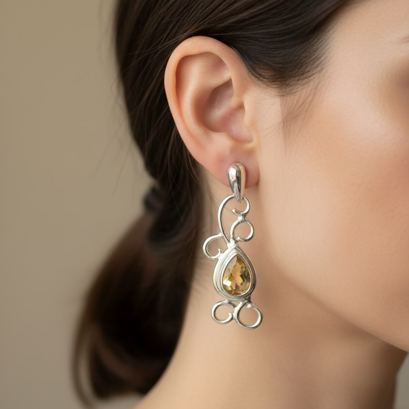 Ariadne Celtic Knot Earrings in Sterling Silver | Dangle Earrings | Wiccan Center