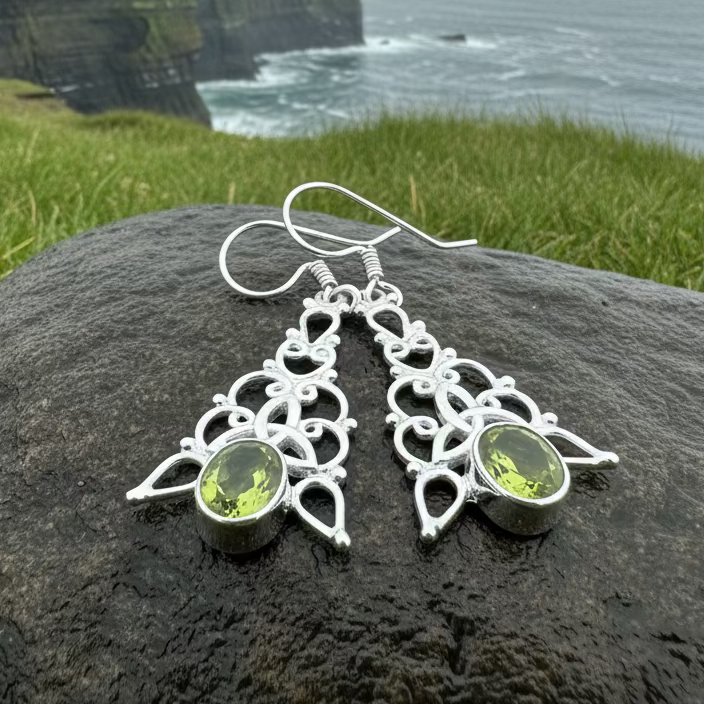 Angeni Celtic Trinity Knot Earrings in Sterling Silver