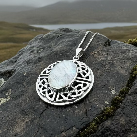 Mariot Celtic Knot Necklace in Sterling Silver | Pendant | Wiccan Center