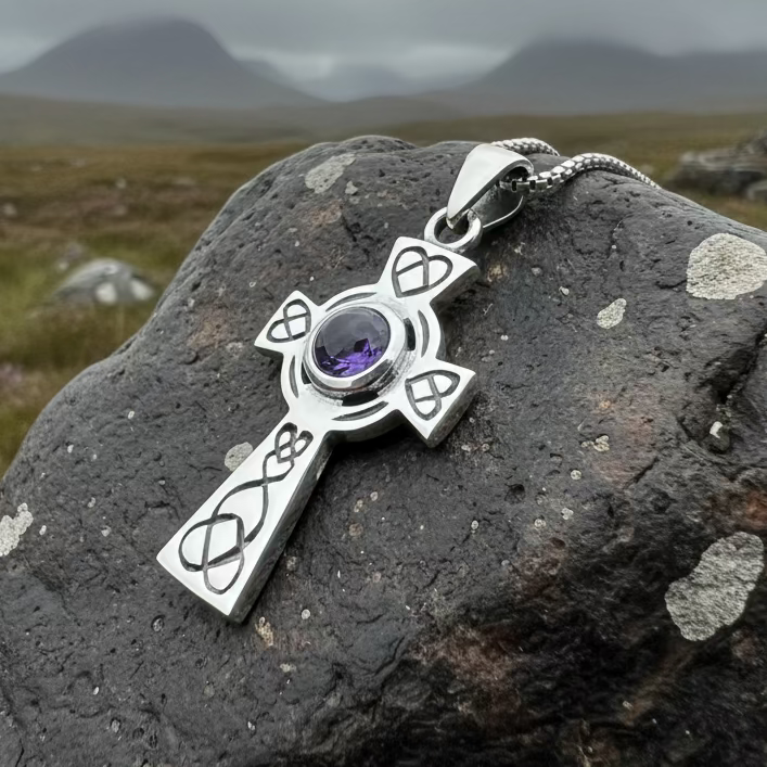 Cecilia Celtic Cross Necklace in Sterling Silver | Pendant | Wiccan Center