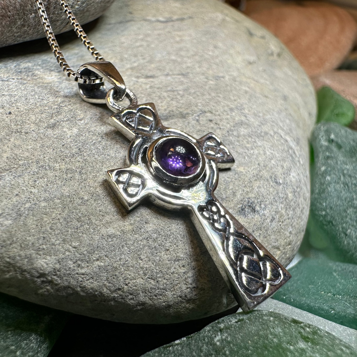 Cecilia Celtic Cross Necklace in Sterling Silver | Pendant | Wiccan Center