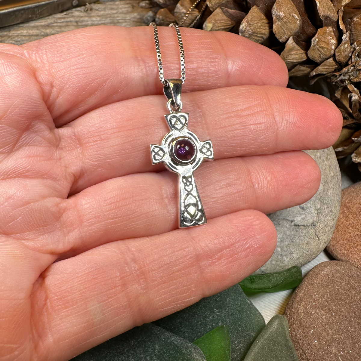 Cecilia Celtic Cross Necklace in Sterling Silver | Pendant | Wiccan Center