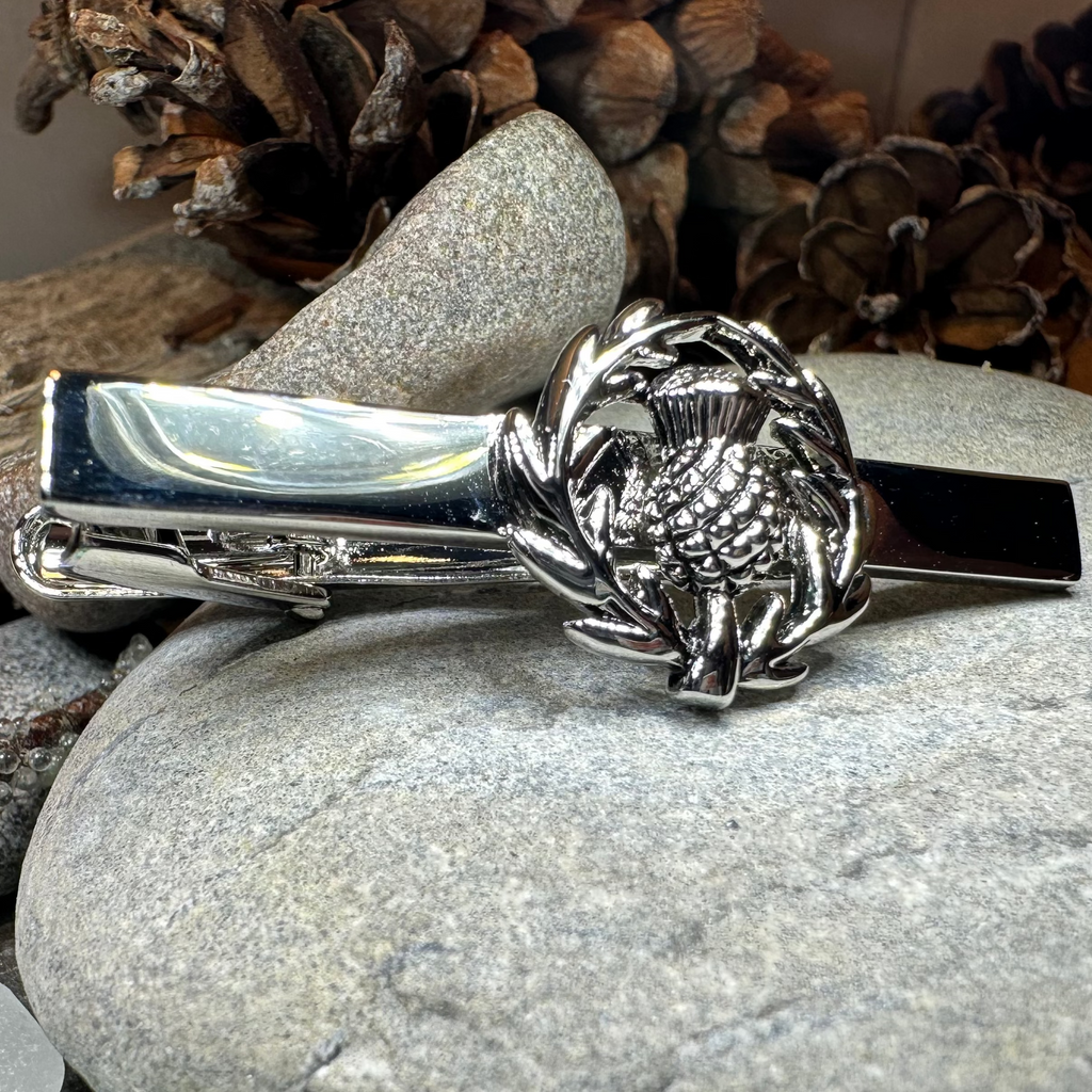 Classic Scottish Thistle Tie Bar for Men | Tie Bar | Wiccan Center