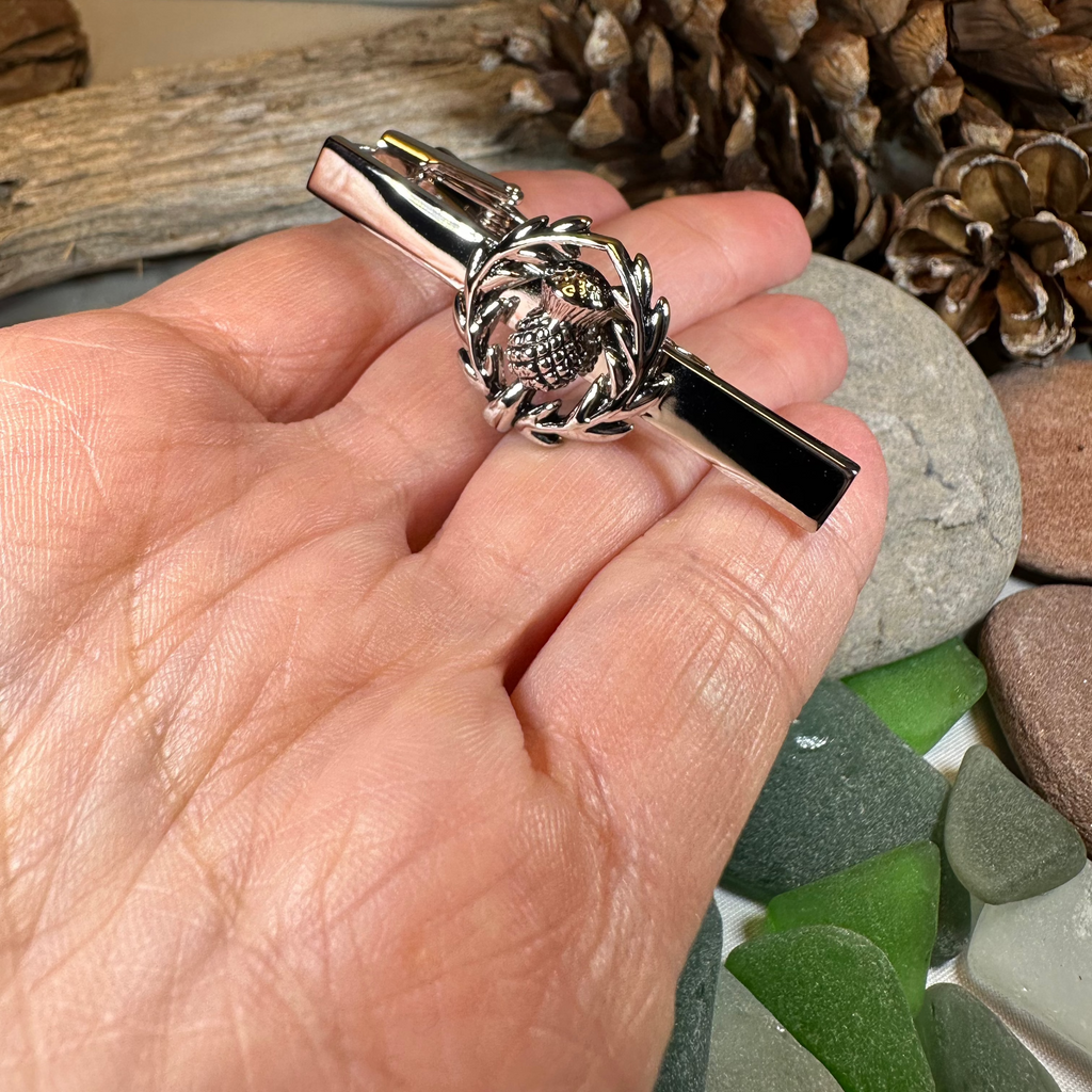 Classic Scottish Thistle Tie Bar for Men | Tie Bar | Wiccan Center