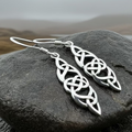 Norine Celtic Knot Earrings in Sterling Silver | Dangle Earrings | Wiccan Center