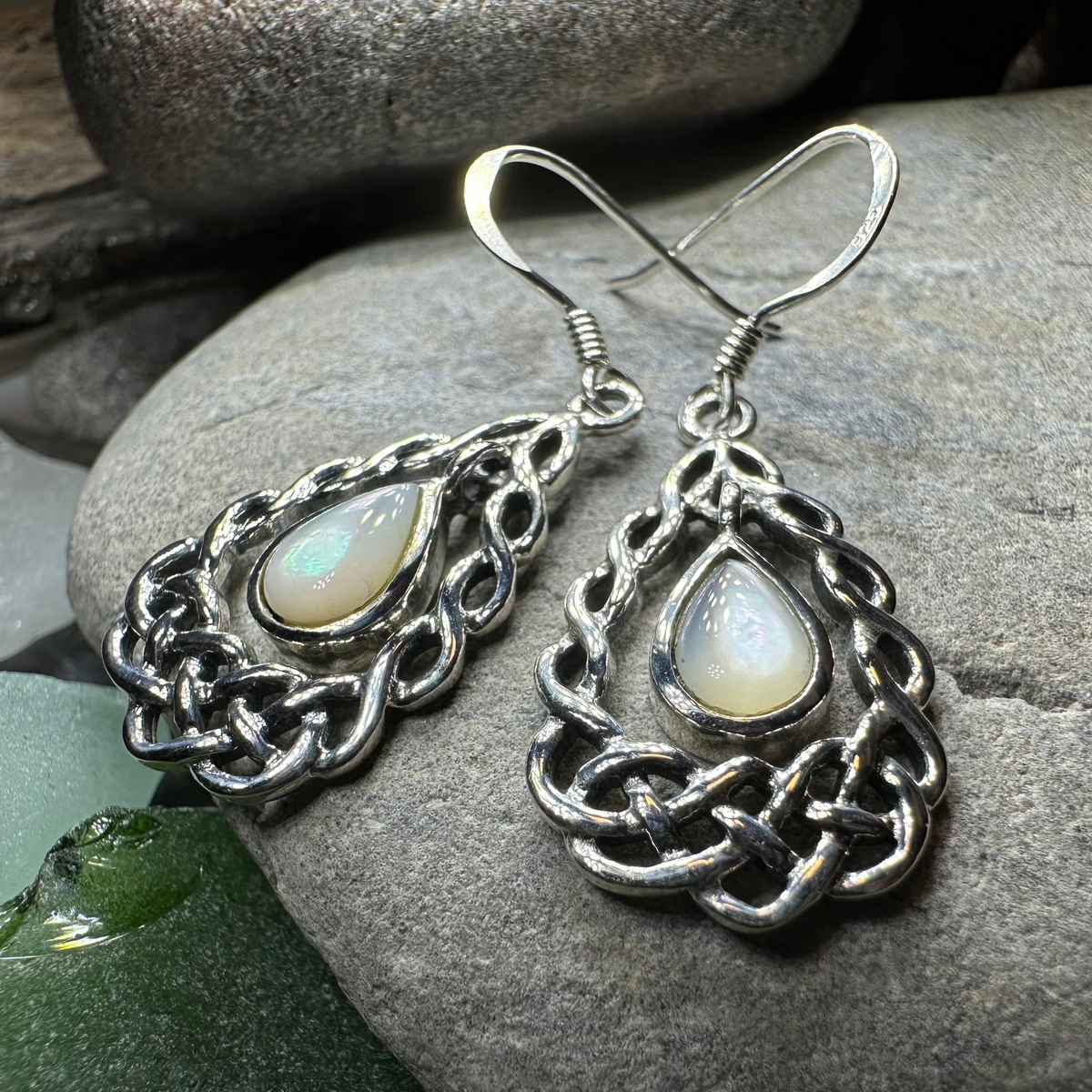 Lucretia Celtic Knot Earrings in Sterling Silver | Dangle Earrings | Wiccan Center
