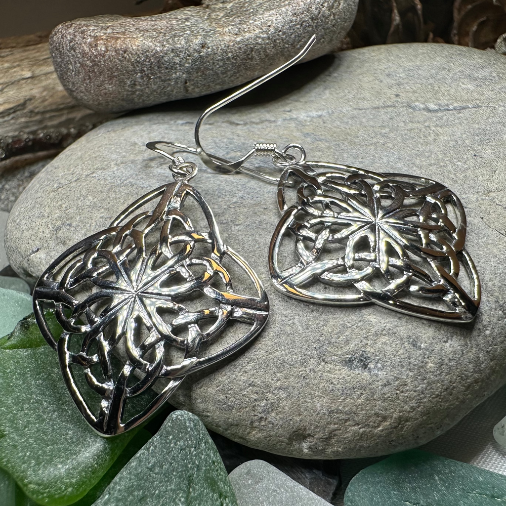 Sandra Celtic Knot Earrings in Sterling Silver